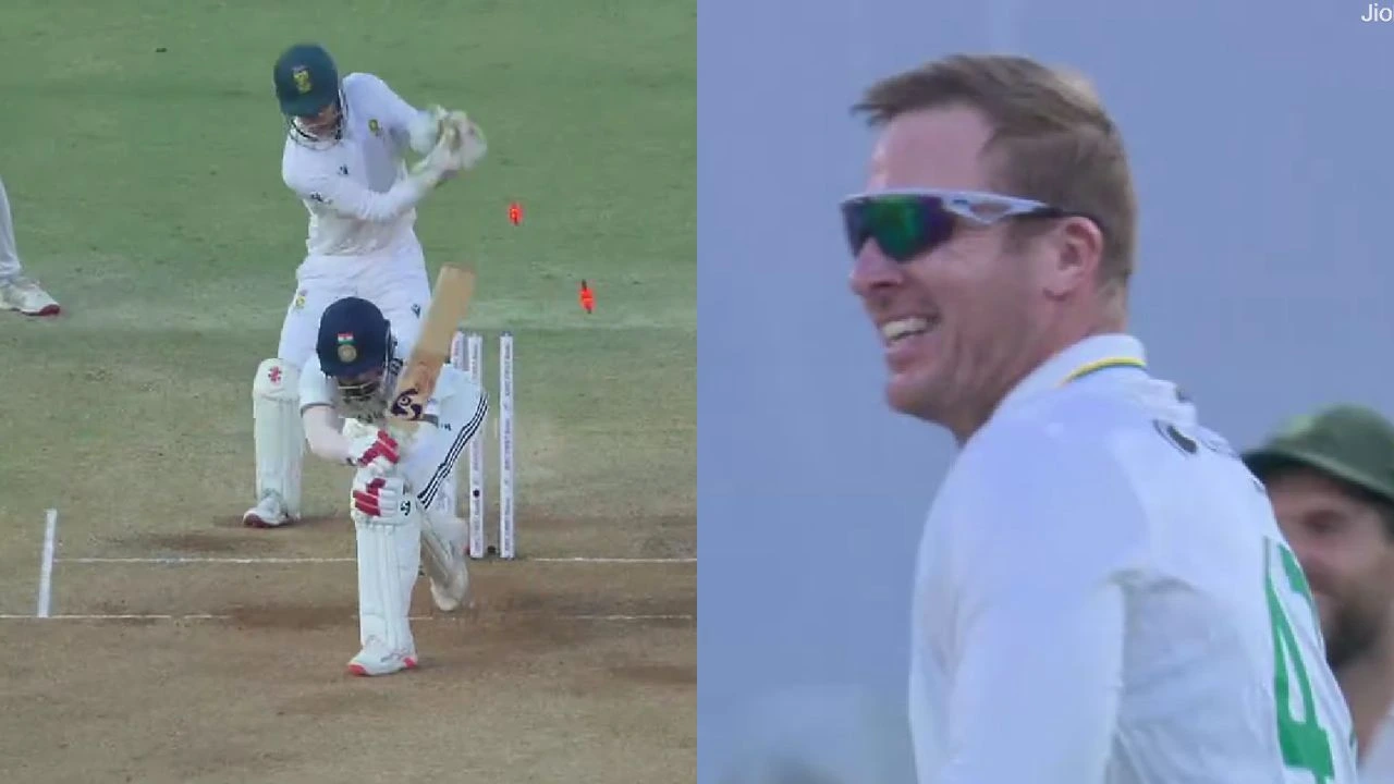 Simon Harmer bamboozles KL Rahul with an absolute ripper on Day 4 of Guwahati Test