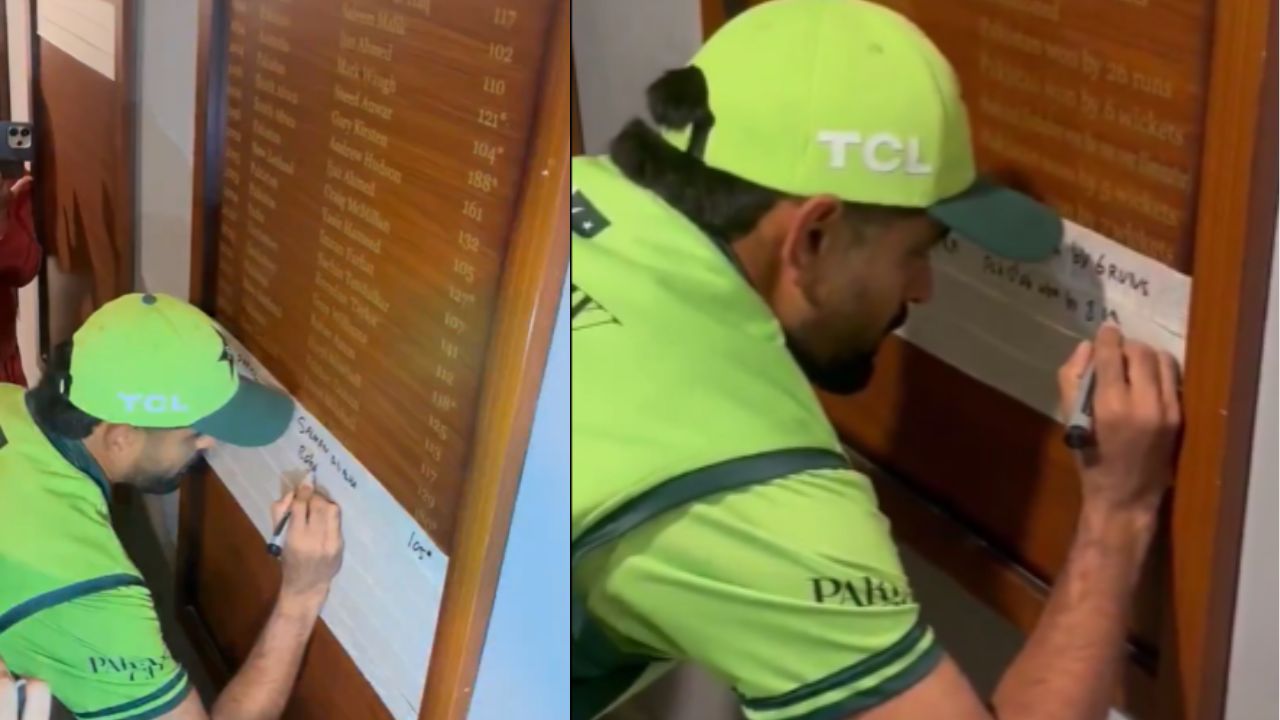 Embarrassing! Babar Azam struggles to spell ‘wicket’ on Rawalpindi Honours Board after ending century drought