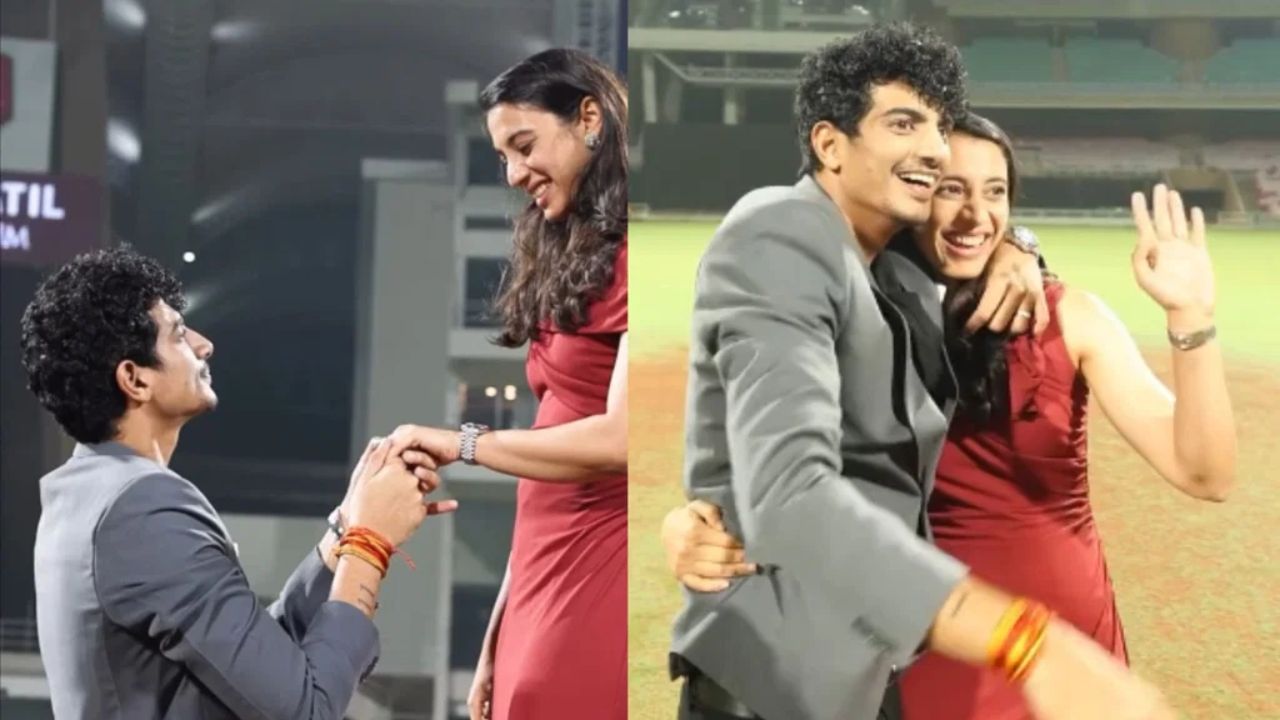 Smriti Mandhana’s reaction goes viral as Palash Muchhal surprises her with proposal at World Cup final venue