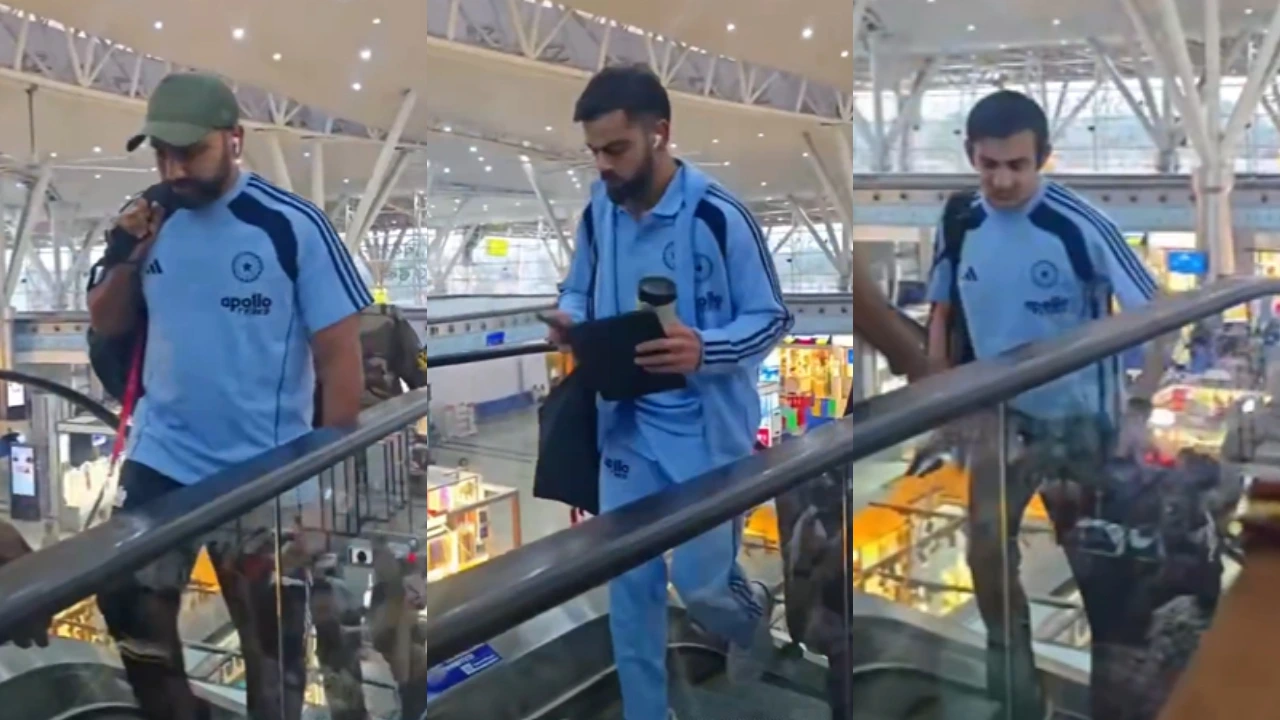 Indian Cricket Team forced to haul luggage up stairs as Raipur Airport escalator breaks down