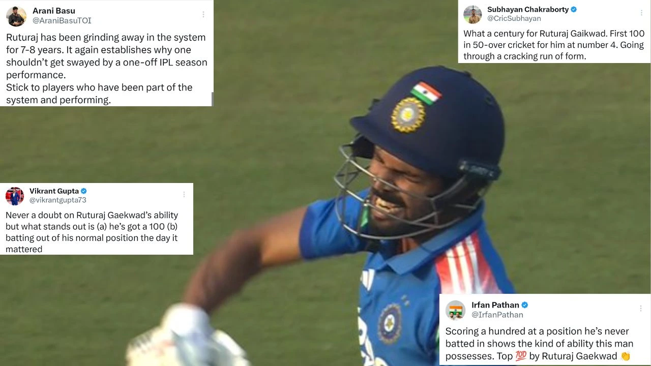 “Victim of politics & favouritism” – Fans hail Ruturaj Gaikwad for his maiden ODI hundred in Raipur