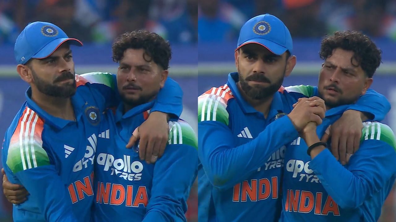 Virat Kohli pulls Kuldeep Yadav into romantic ‘Couple Dance’ during Vizag ODI, video breaks internet