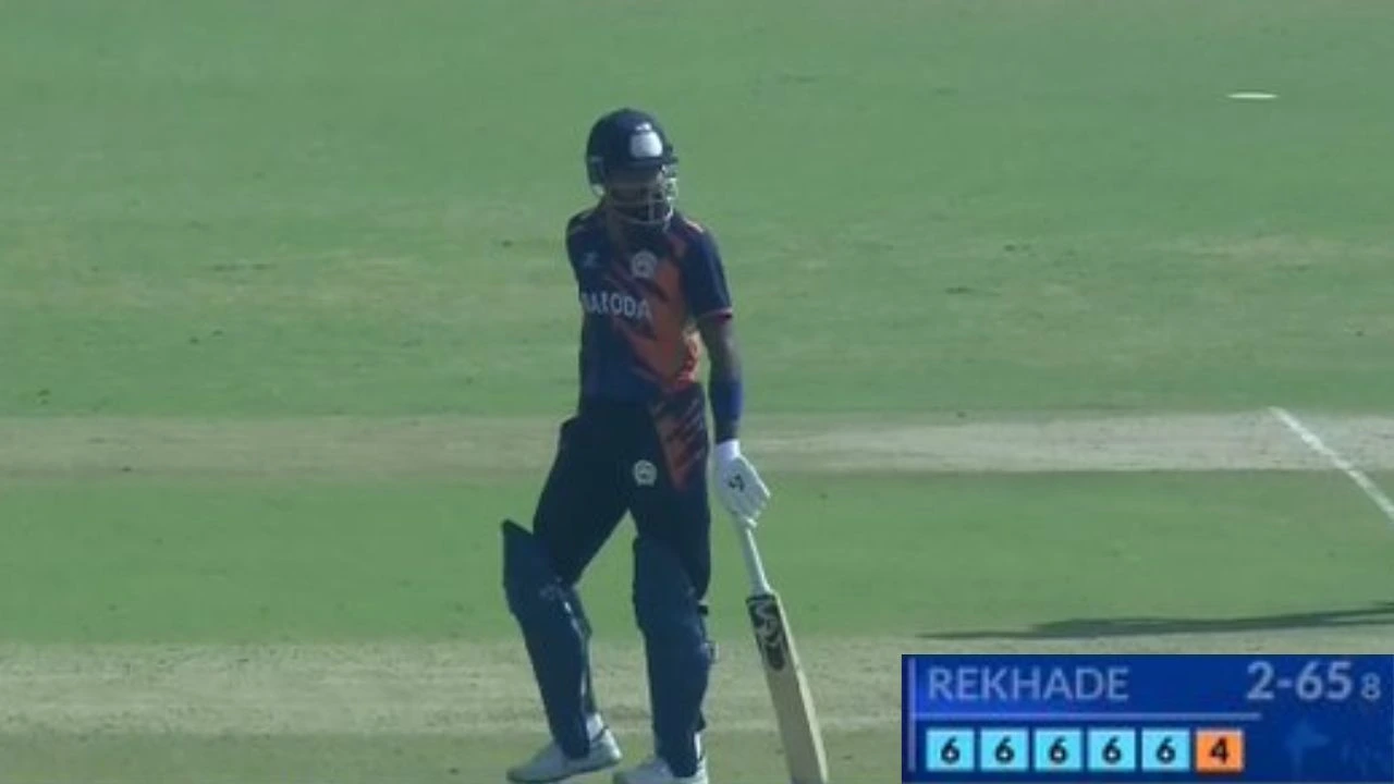 6,6,6,6,6,4! Hardik Pandya goes berserk, blasts maiden List-A ton in 68 balls after NZ ODIs snub