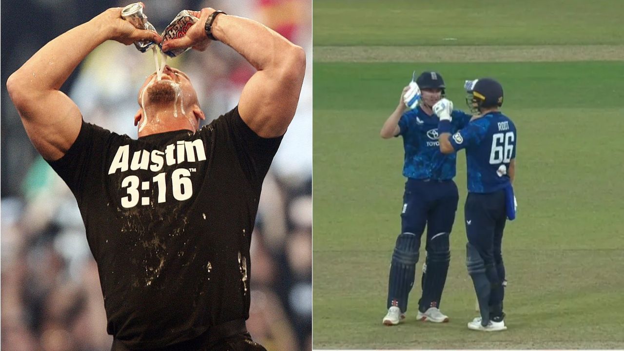 Harry Brook mocks controversy with Stone Cold Steve Austin-style ‘beer bash’ after Sri Lanka century