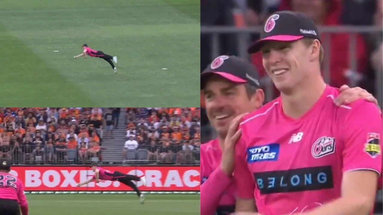 Jack Edwards grabs one of the greatest catches in BBL history to dismiss Finn Allen off Mitchell Starc