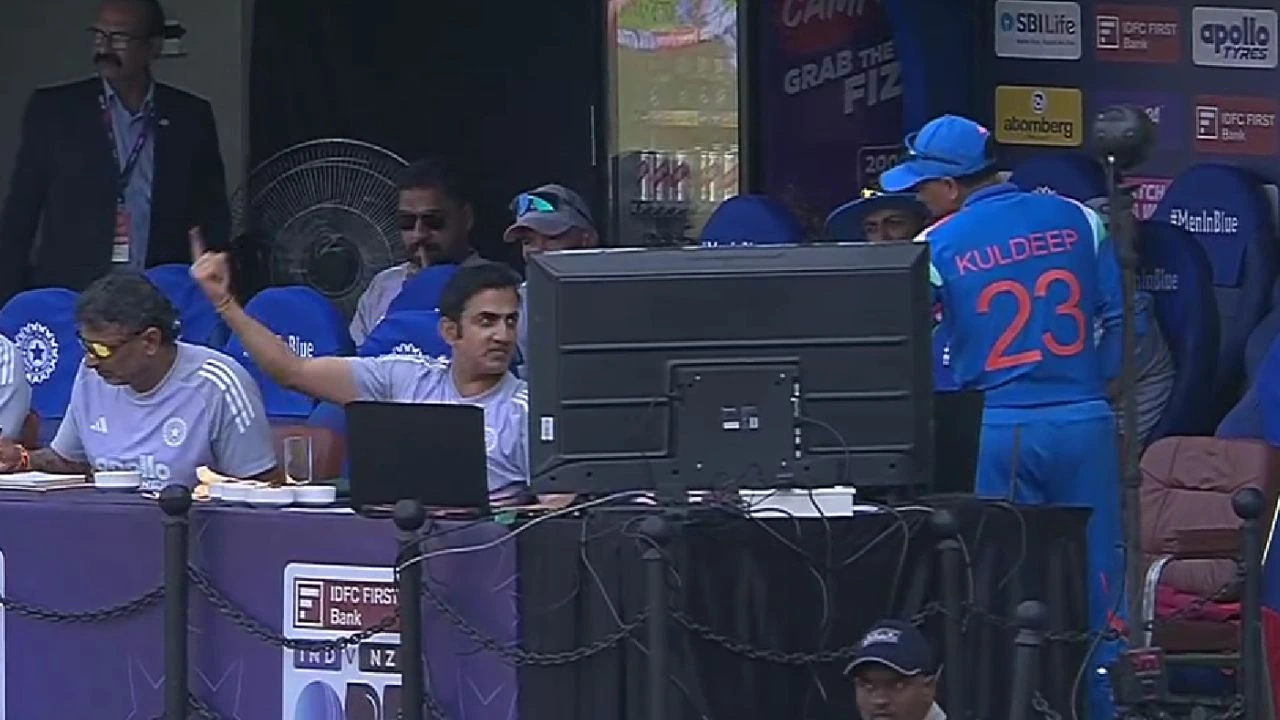 Gautam Gambhir brutally rips into Kuldeep Yadav inside Indian dugout during Indore ODI
