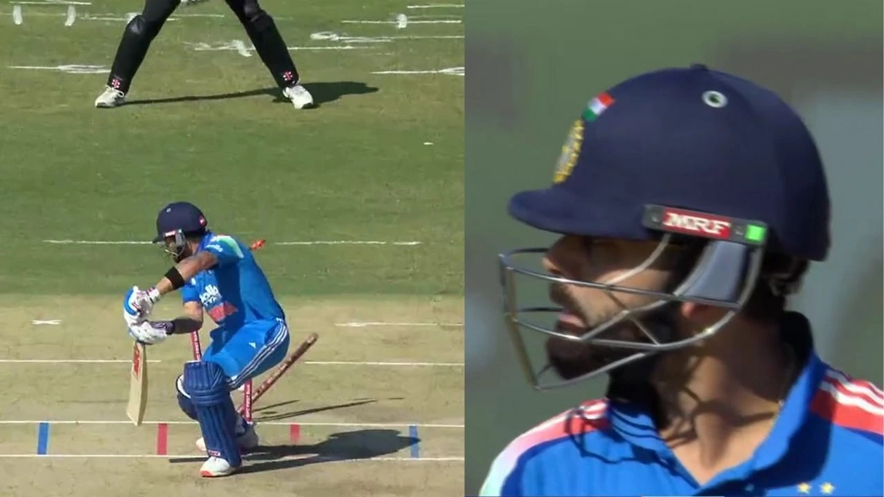 Virat Kohli bamboozled in 2023 World Cup final style by Kristian Clarke in IND vs NZ 2nd ODI