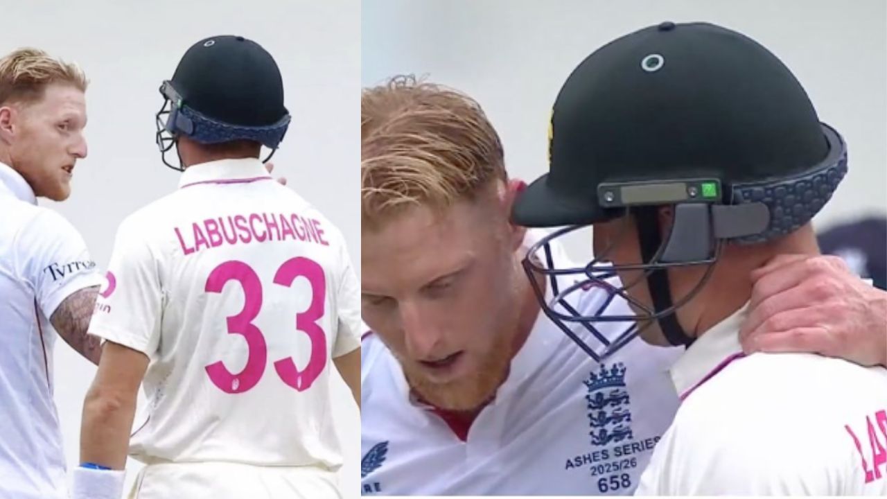 Ben Stokes puts Marnus Labuschagne in headlock during explosive Ashes fight in Sydney