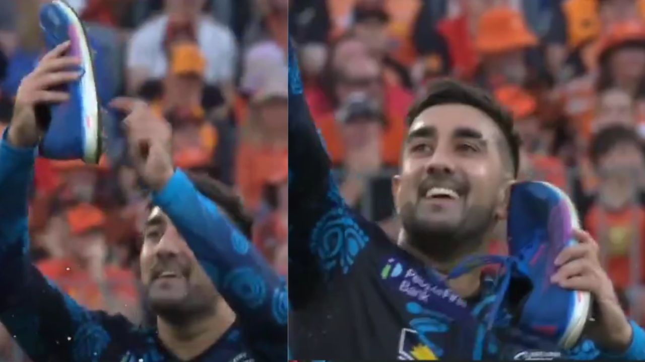 Tabraiz Shamsi pulls off iconic ‘shoe-call’ celebration after picking maiden BBL wicket