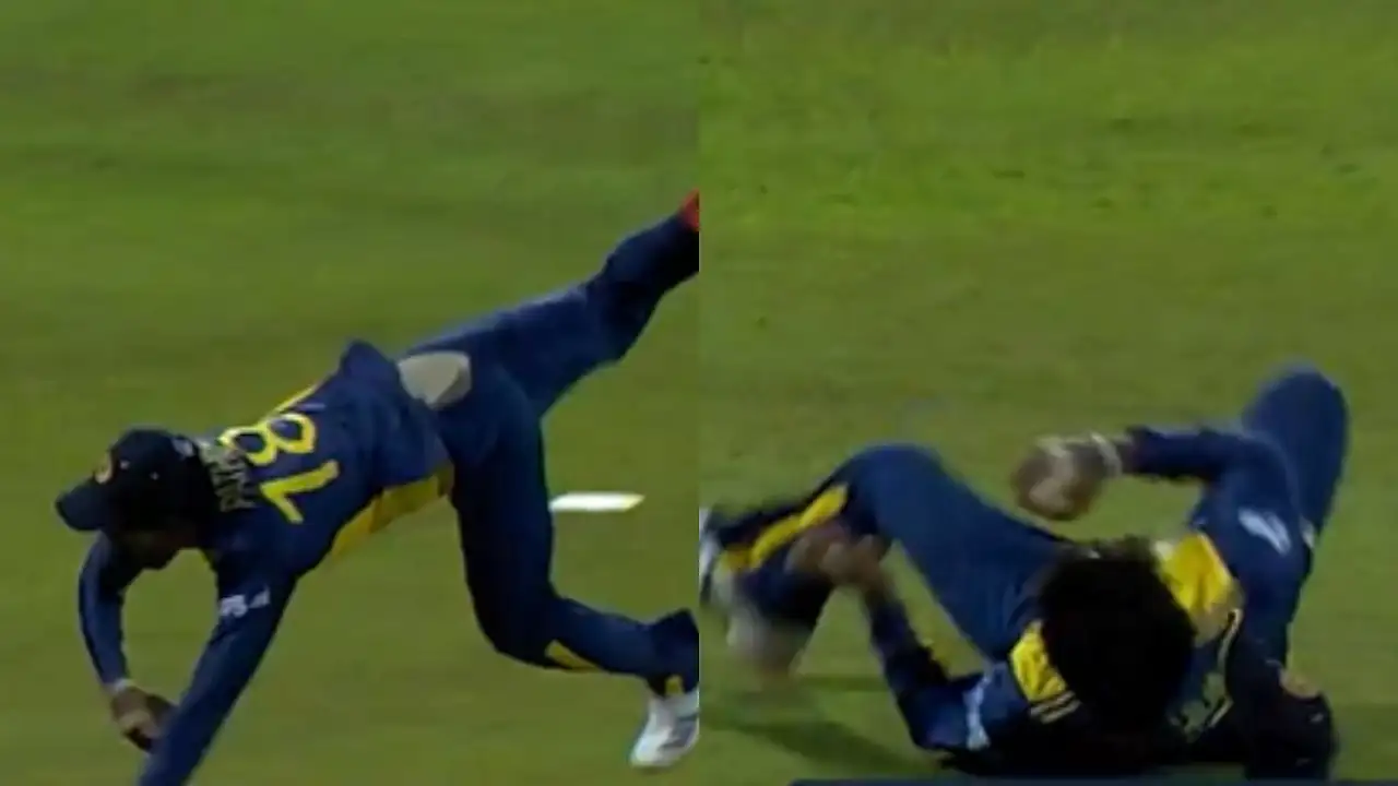 Watch: Pathum Nissanka takes a stunner to dismiss Glenn Maxwell in SL vs AUS T20 WC match