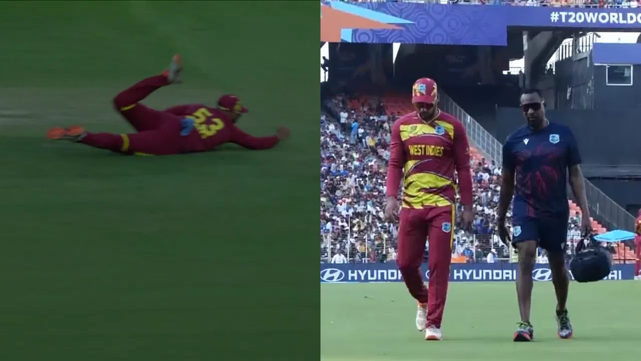 Brandon King suffers serious injury during WI vs SA match in T20 World Cup 2026