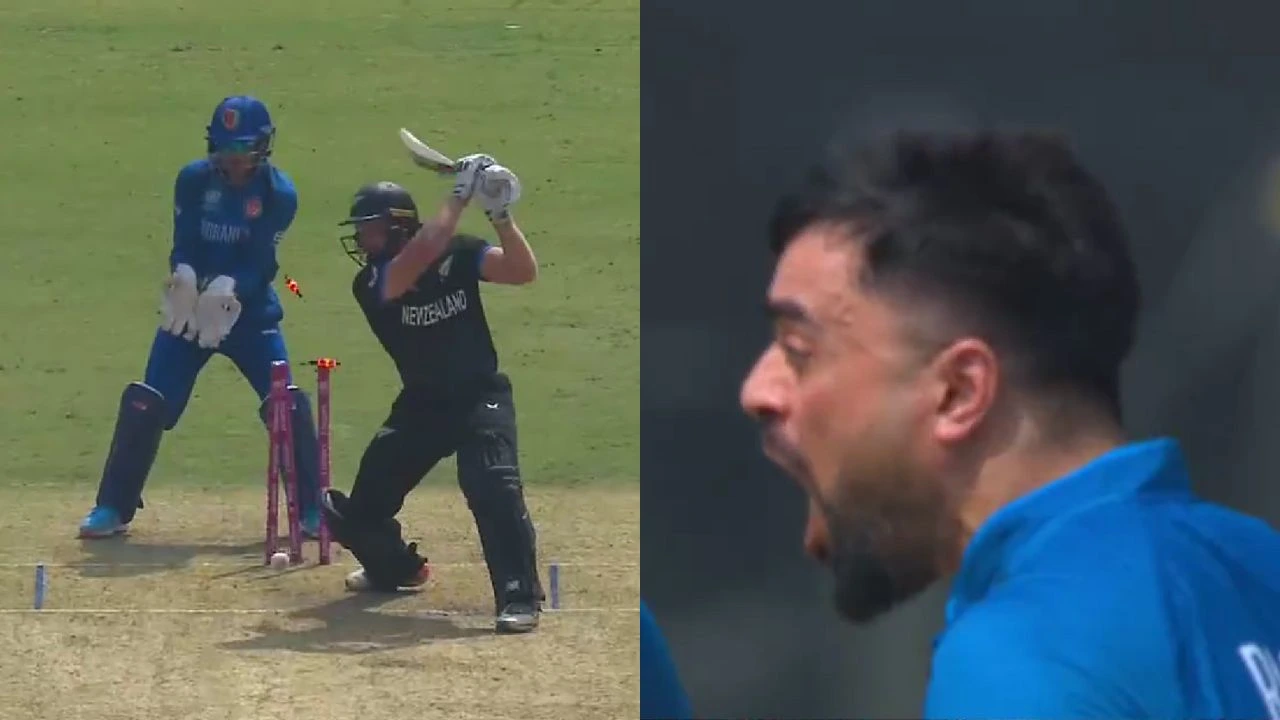F**k off!! Rashid Khan gives Glenn Phillips explosive send-off in NZ vs AFG T20 World Cup clash