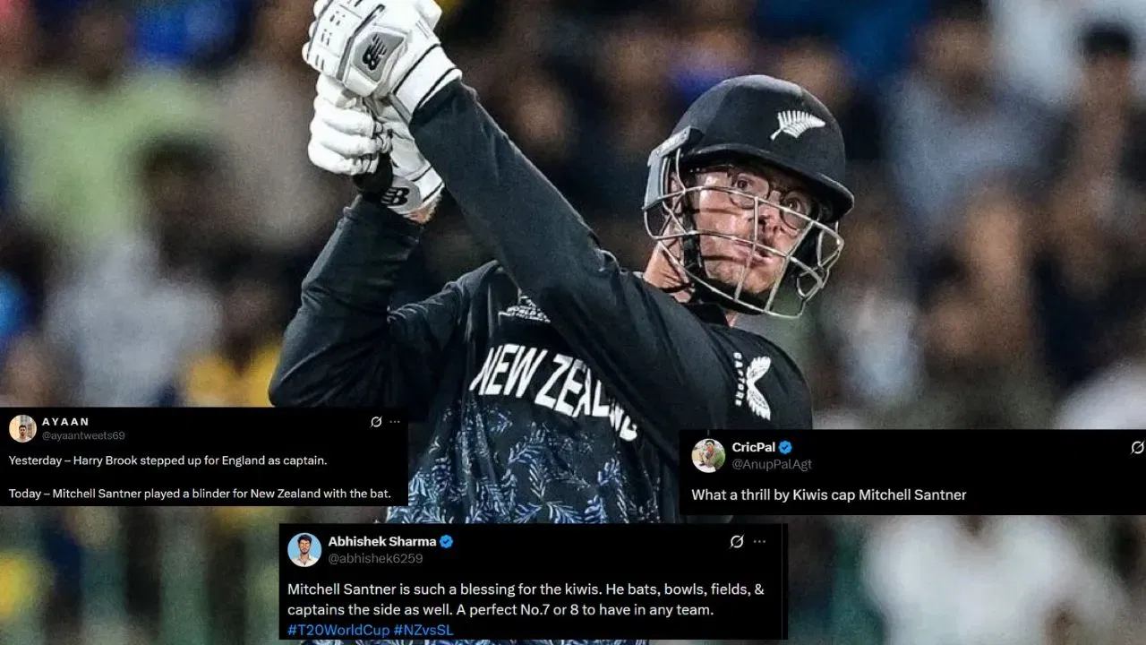 Fans react as Mitchell Santner saves New Zealand from a humiliating first innings total against Sri Lanka