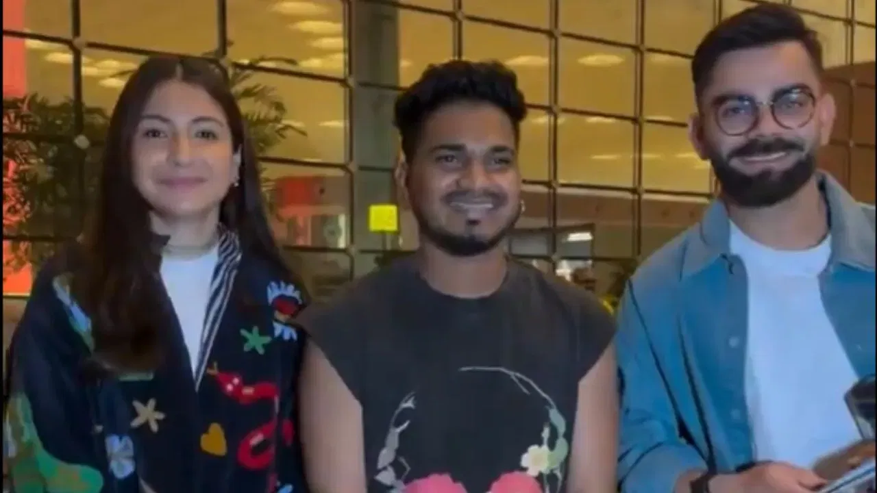 Anushka Sharma’s simple gesture triggers airport madness as Virat Kohli gets mobbed