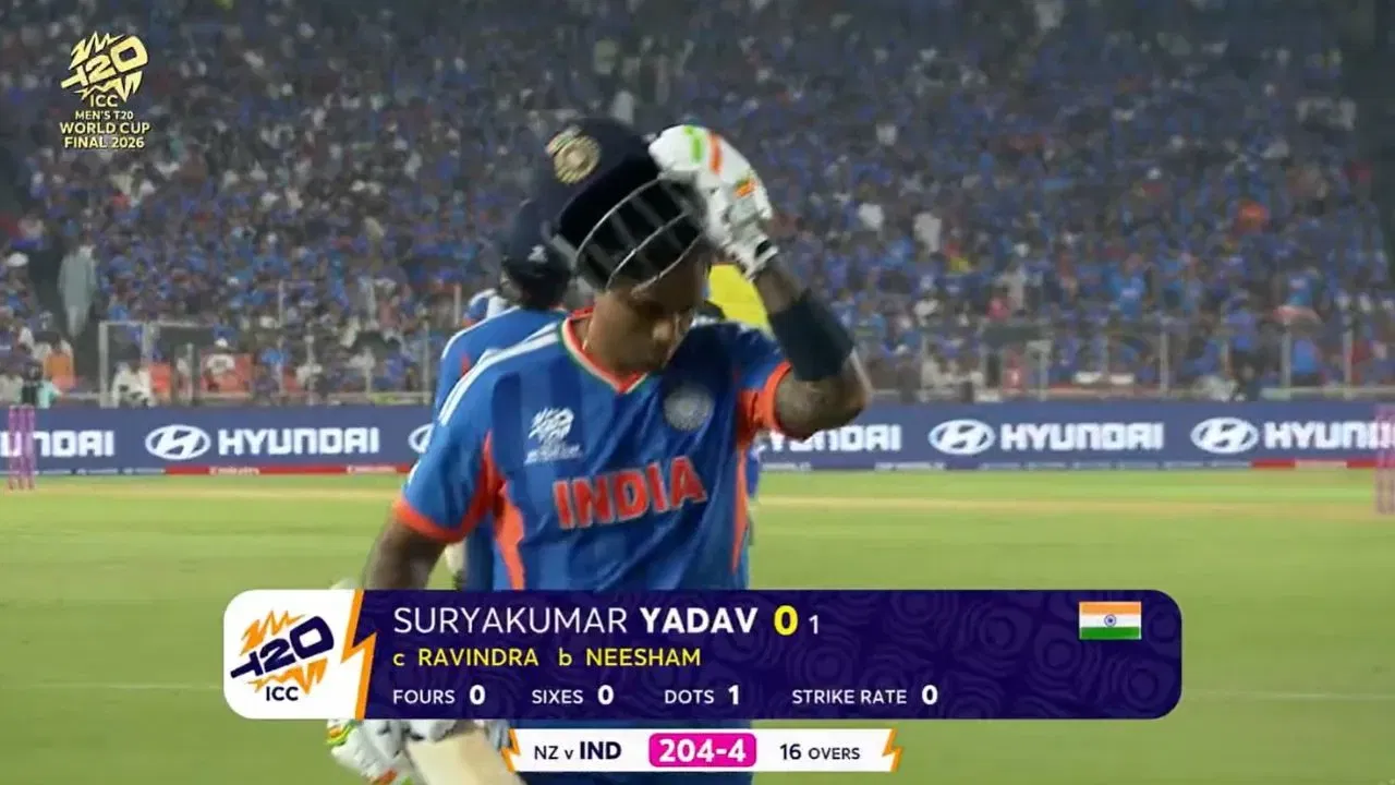 Suryakumar Yadav brutally trolled after falling to Rachin Ravindra’s sensational catch in T20 World Cup final