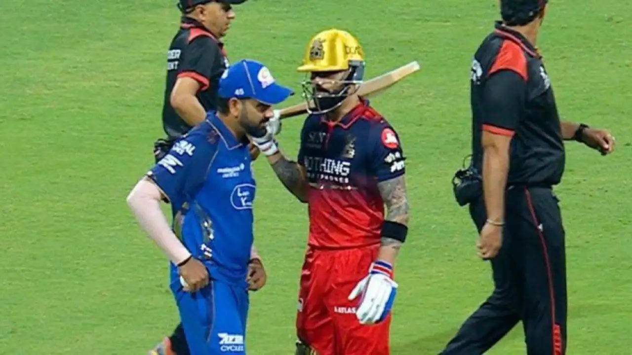 Virat Kohli and Rohit Sharma involved in funny banter during IPL 2026 clash
