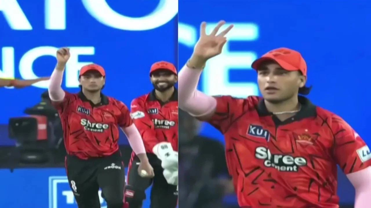 Abhishek Sharma gives Digvesh Rathi-like send-off to Riyan Parag in SRH vs RR clash