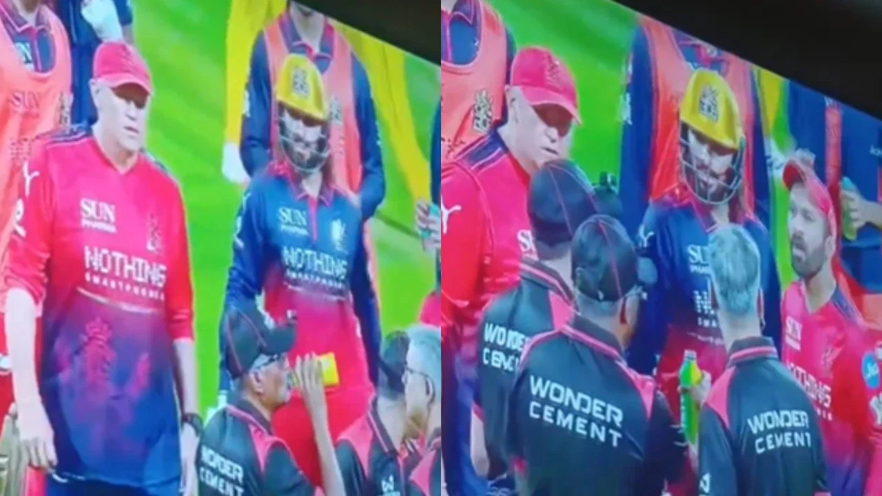 Wild scenes! Rajat Patidar rushes to grab his bottle back after Umpire’s unexpected sip