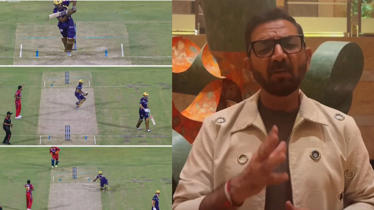 Anil Chaudhary announces “NOT OUT” verdict on Angkrish Raghuvanshi’s controversial obstructing-the-field dismissal