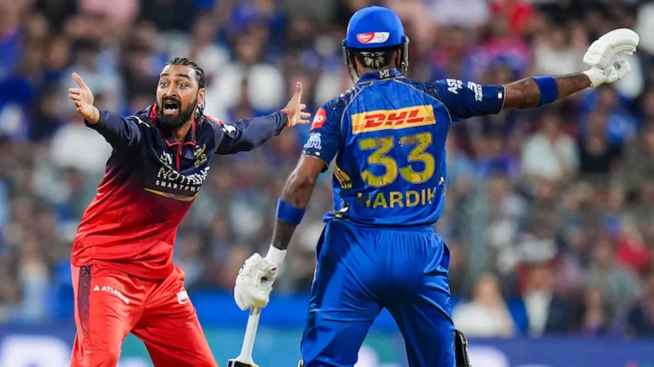 Hardik Pandya vs Krunal Pandya drama explodes during MI vs RCB clash, videos break the internet