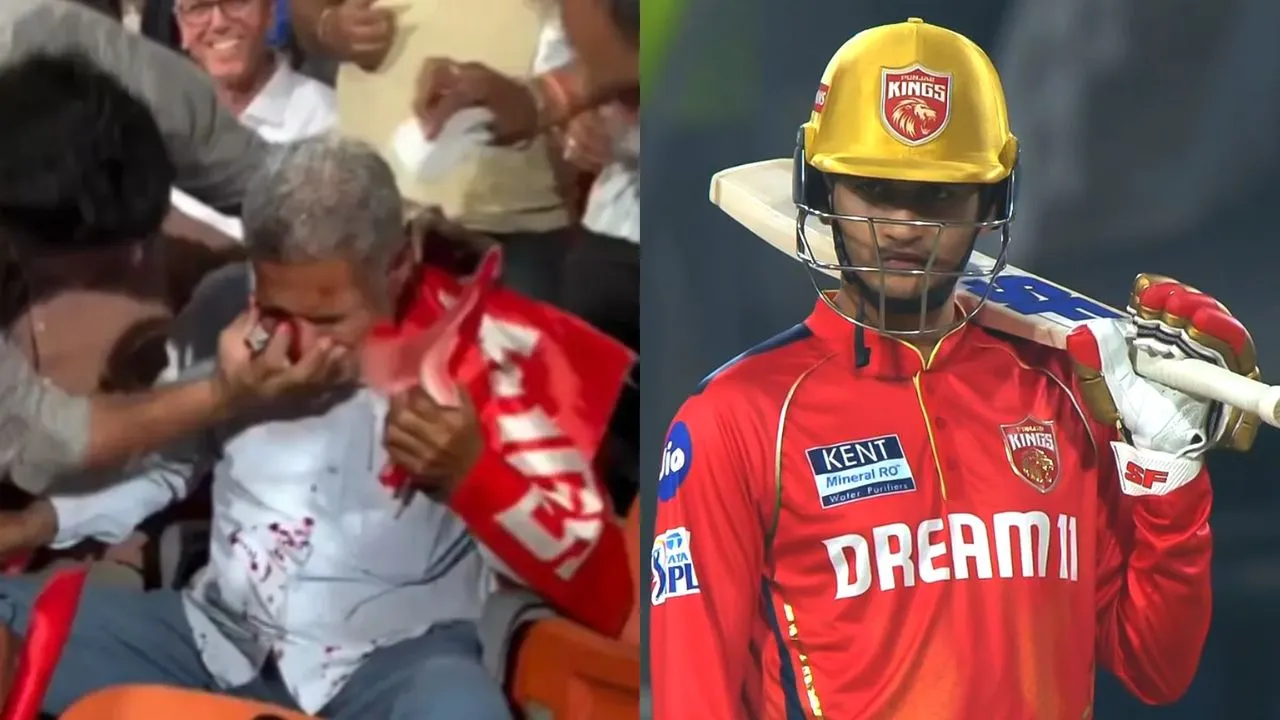 Watch: Priyansh Arya leaves a fan injured and bleeding with a six during PBKS vs RR clash