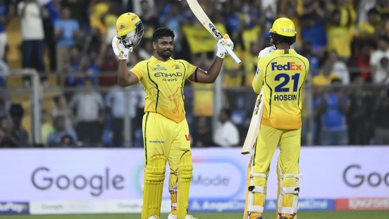 “Lone warrior for CSK”: Fans hail Sanju Samson after stunning century vs Mumbai Indians in IPL 2026