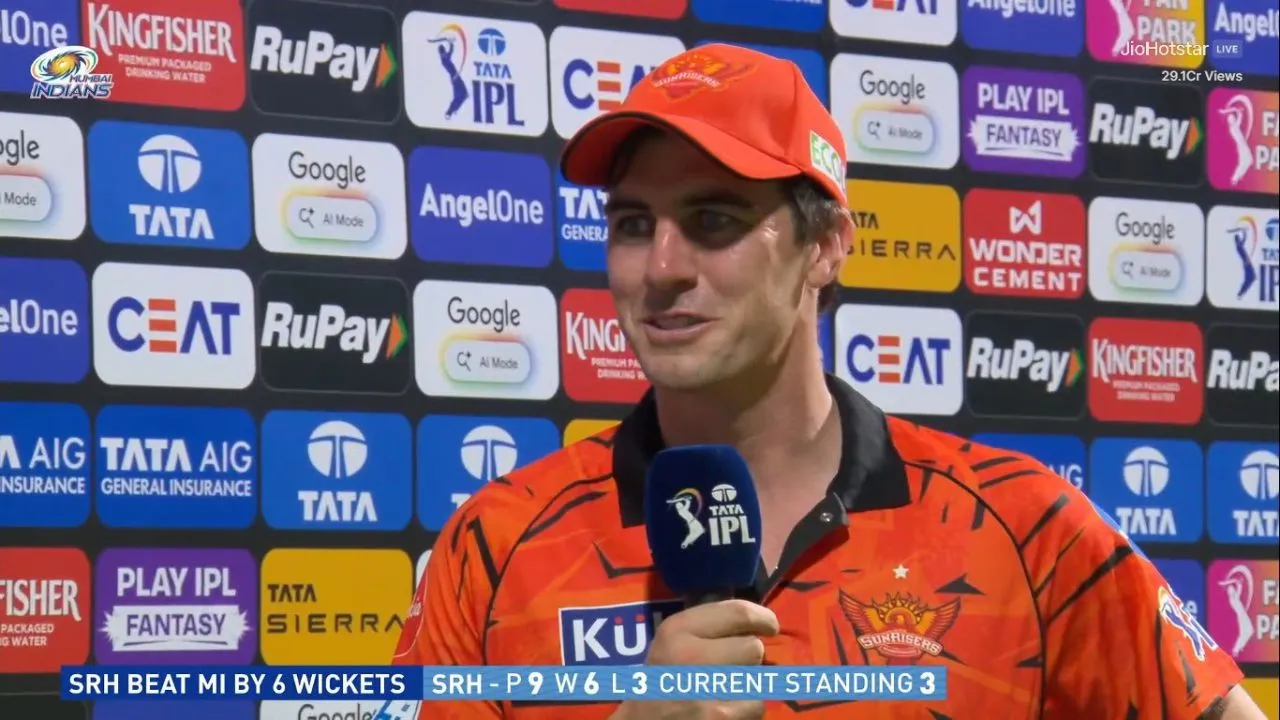 “Pretty scary”: Pat Cummins stunned by SRH’s explosive batting after dominant win over MI in IPL 2026