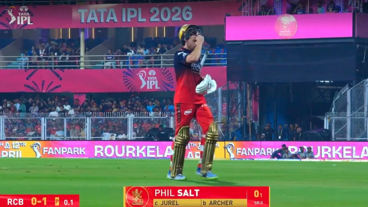 Jofra Archer sends back Phil Salt with first ball in RR vs RCB clash