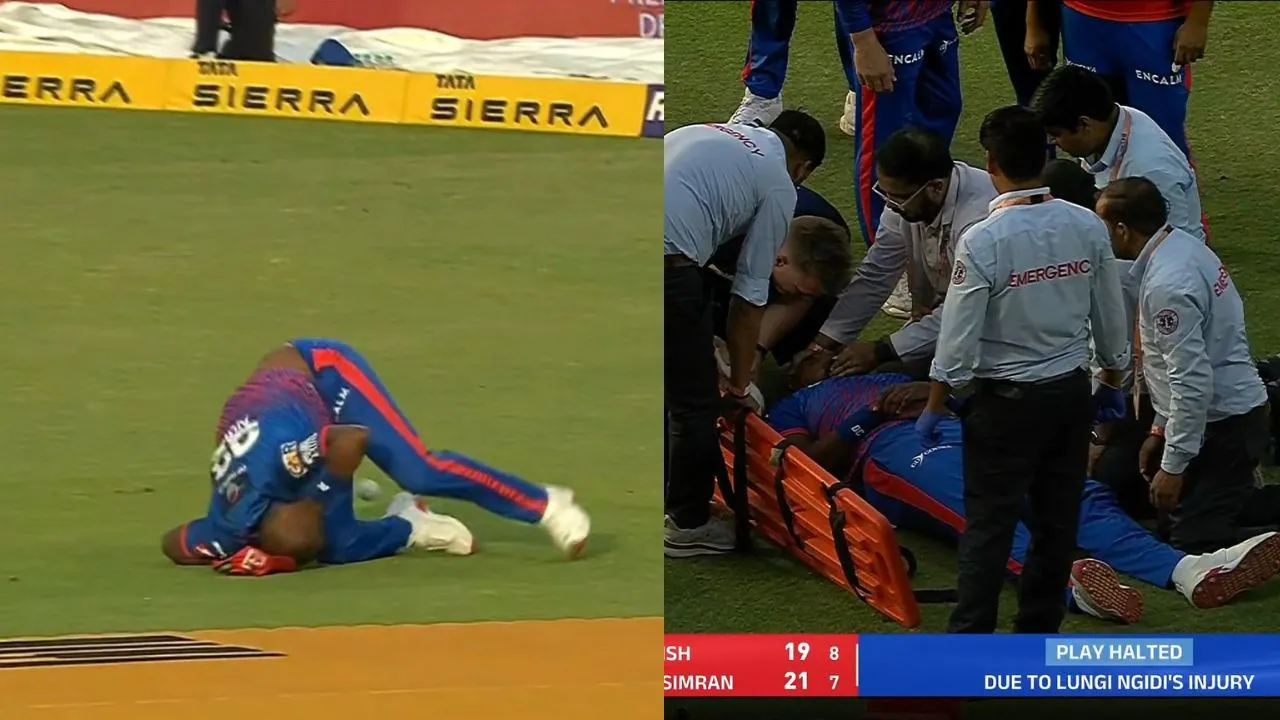 Lungi Ngidi RULED OUT? DC pacer suffers a fatal head injury while attempting Priyansh Arya’s catch in DC vs PBKS clash