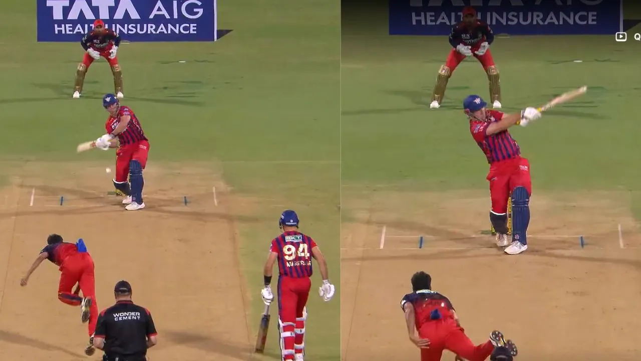 Mitchell Marsh smashes Bhuvneshwar Kumar 102 meter six in RCB vs LSG clash
