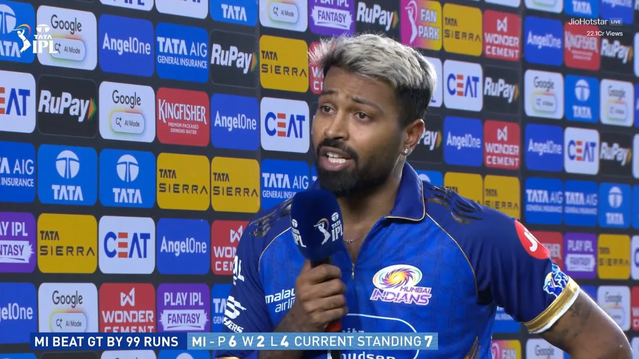 “Kind of talent Tilak has”: Hardik Pandya showers praise on Tilak Varma after win vs GT in IPL 2026