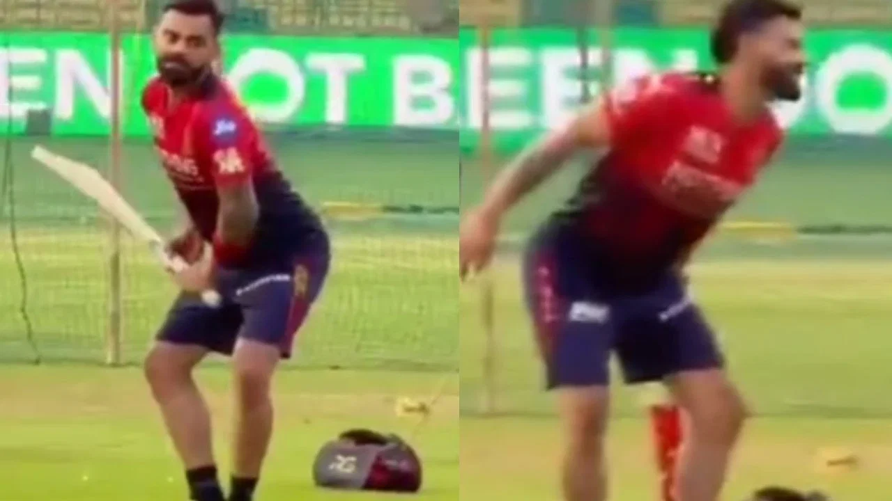 Virat Kohli teases RCB teammate Romario Shepherd by imitating him in a hilarious fashion