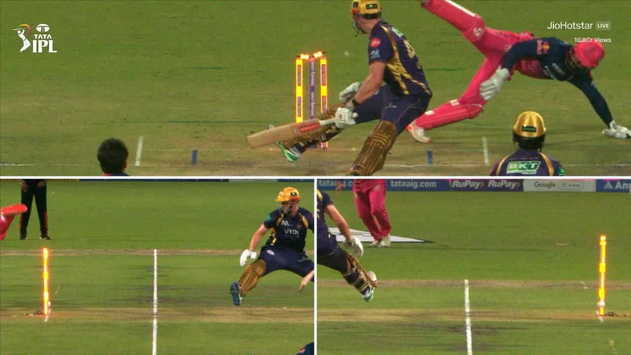 Dhruv Jurel effects stunning MS Dhoni-esque stumping to dismiss Cameron Green in KKR vs RR clash