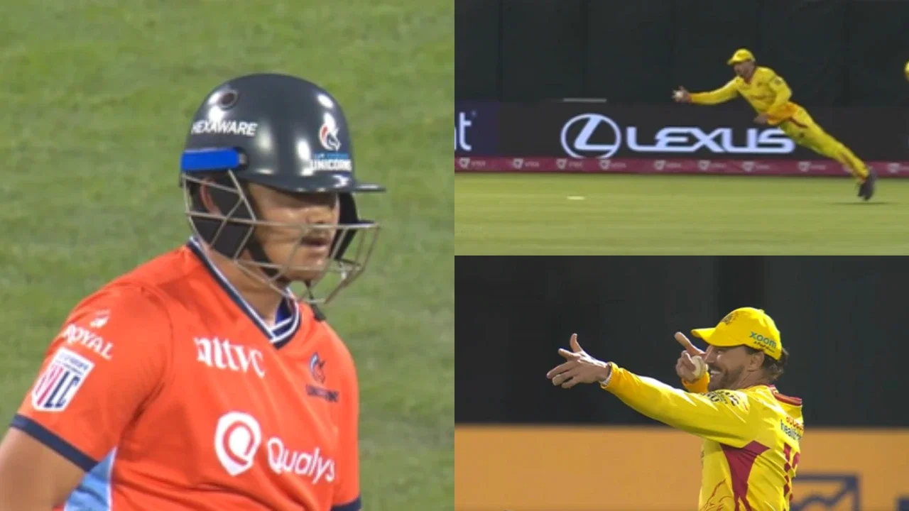 Watch: Faf du Plessis stuns Lhuan-dre Pretorius with gravity-defying screamer in MLC 2026