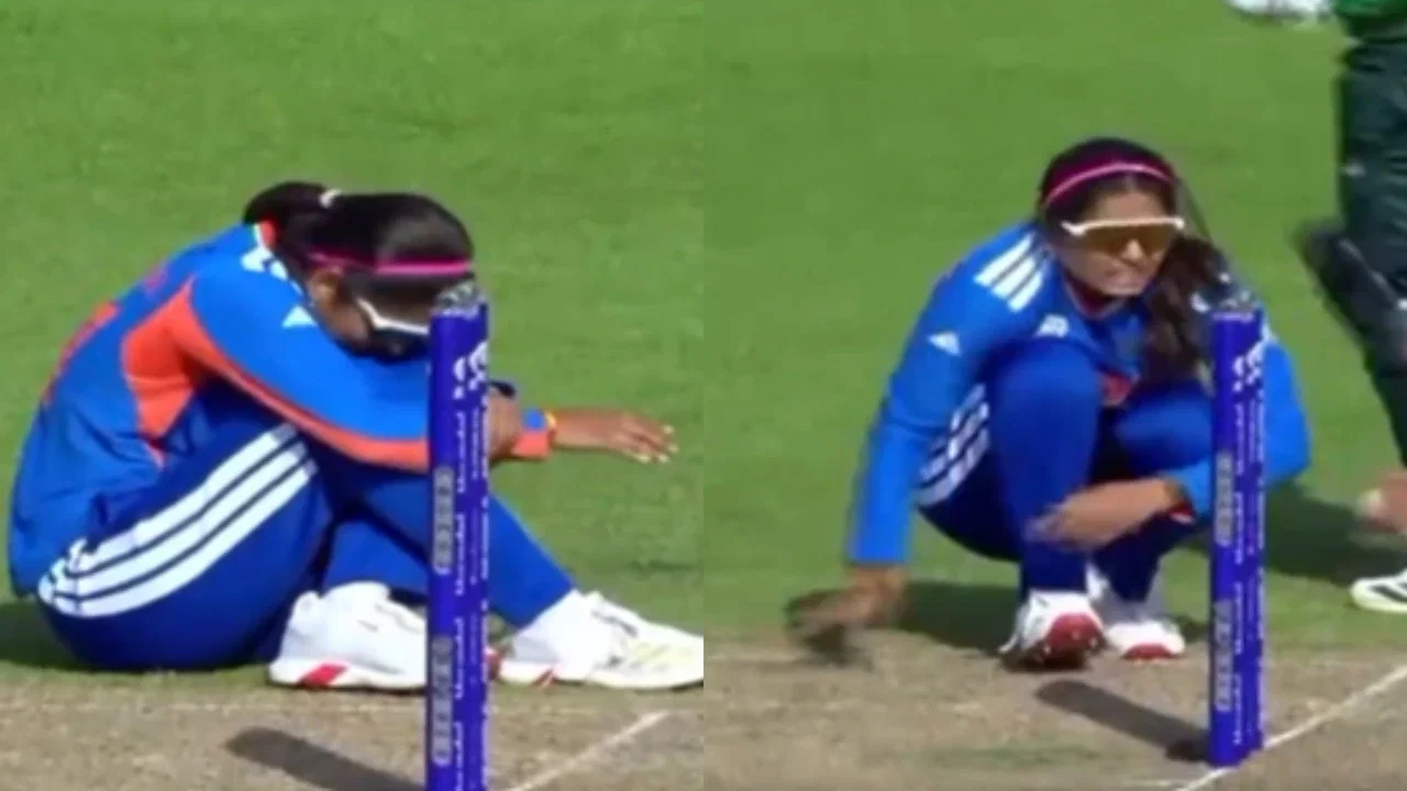 Shreyanka Patil escapes serious injury after painful blow during India vs Pakistan clash