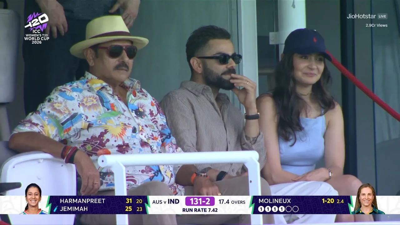 Virat Kohli and Ravi Shastri turn up to support India in Women’s T20 World Cup