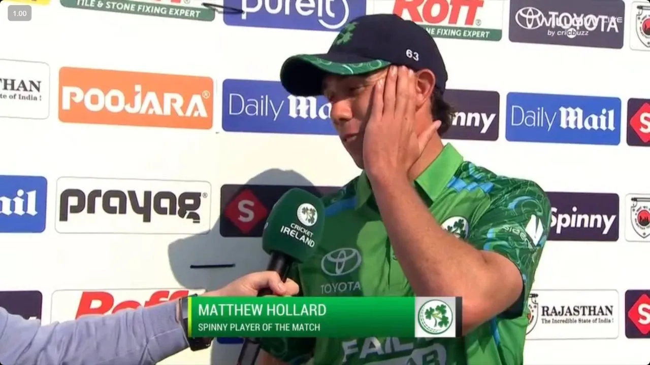 “It’s unbelievable”: Mathew Hollard delighted after POTM heroics power Ireland to maiden win over India