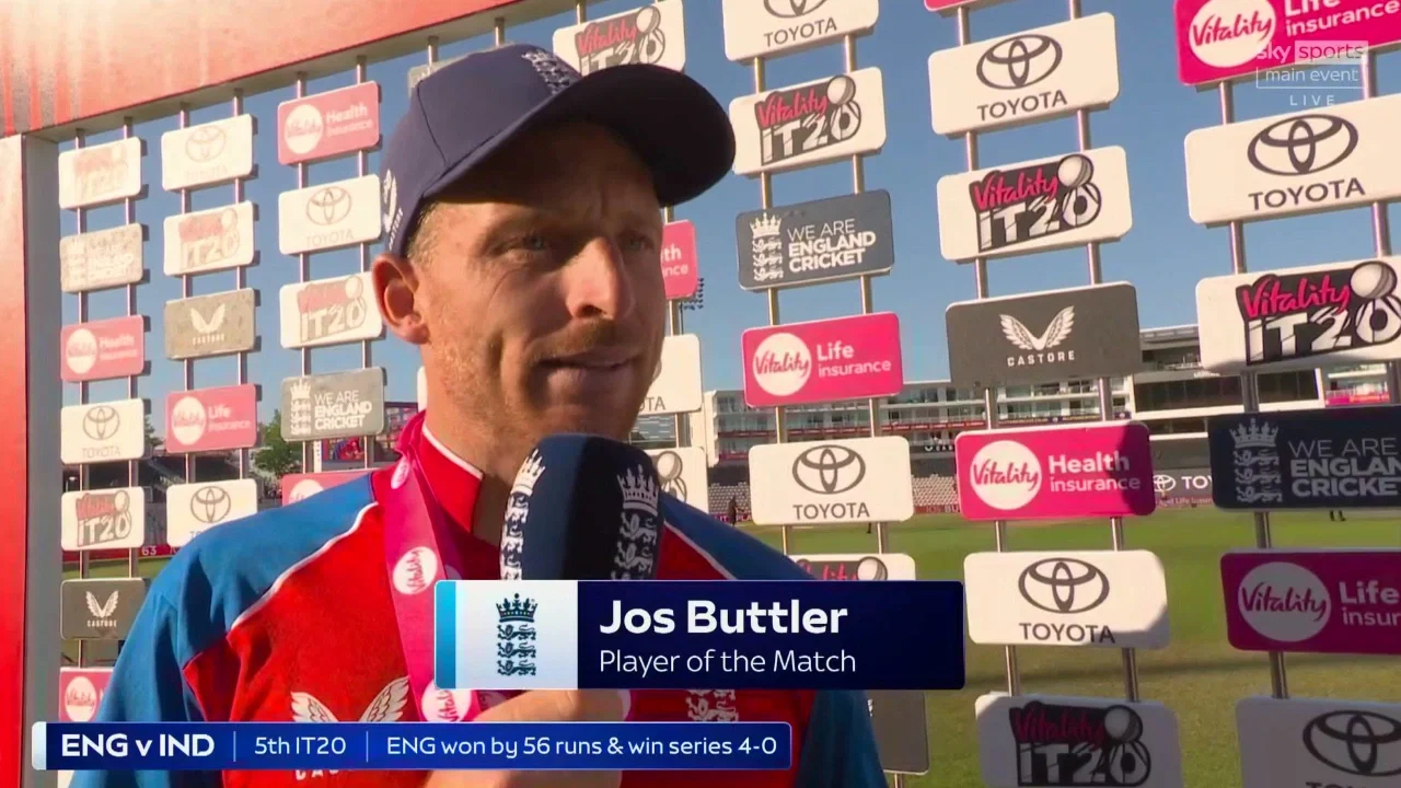 “Great team performance”: Jos Buttler credits England teammates after Player of the Match display vs India
