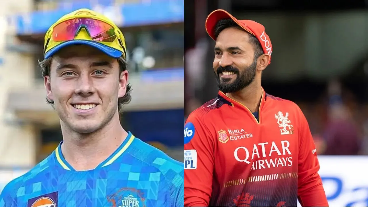 “You can’t play it against RCB” – Dinesh Karthik’s funny exchange with Dewald Brevis goes viral