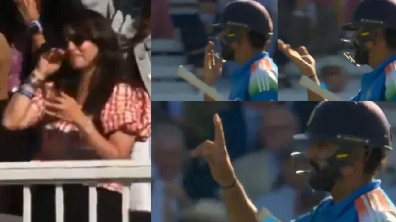 Watch: Rohit Sharma blows flying kiss to emotional Ritika Sajdeh after Lord’s century