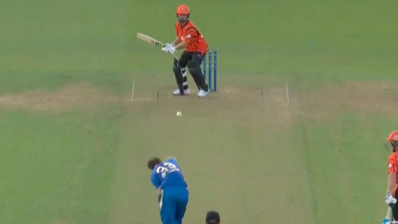 Watch: Abrar Ahmed’s debut for Kavya Maran’s team features crayz hat-trick escape