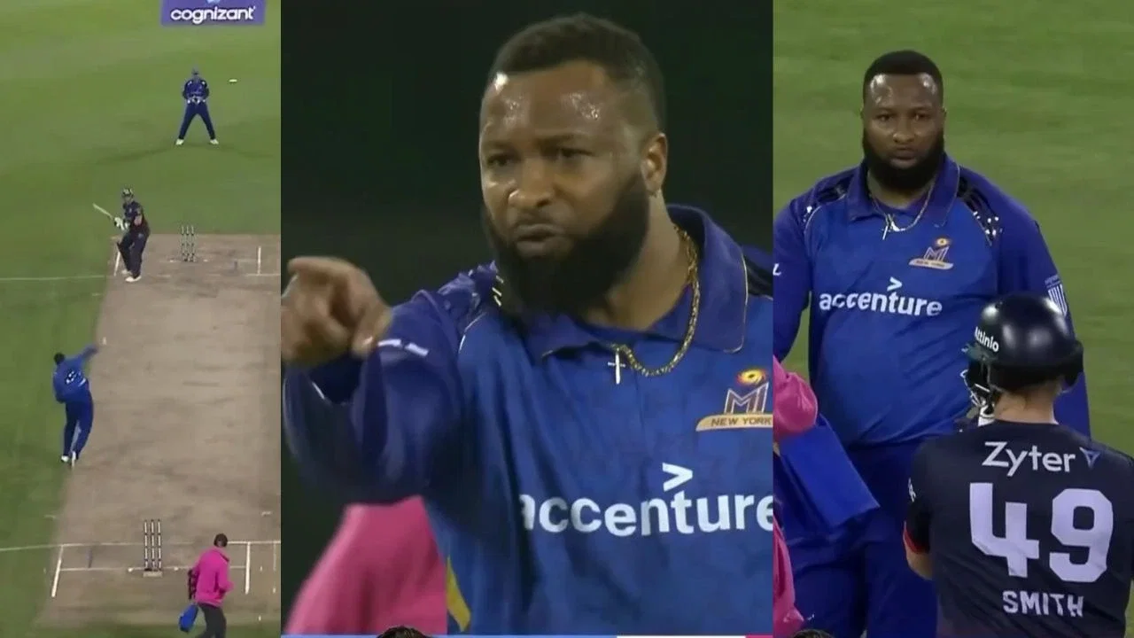 Watch: Kieron Pollard, Steve Smith involved in fiery exchange during MLC Eliminator 1