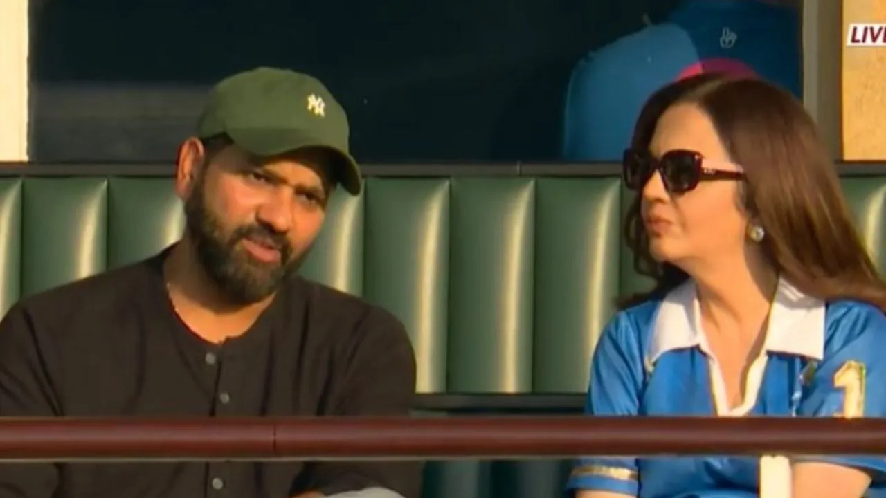 “Nice tight slap with the bat”: Rohit Sharma enjoys The Hundred at The Oval with Nita Ambani
