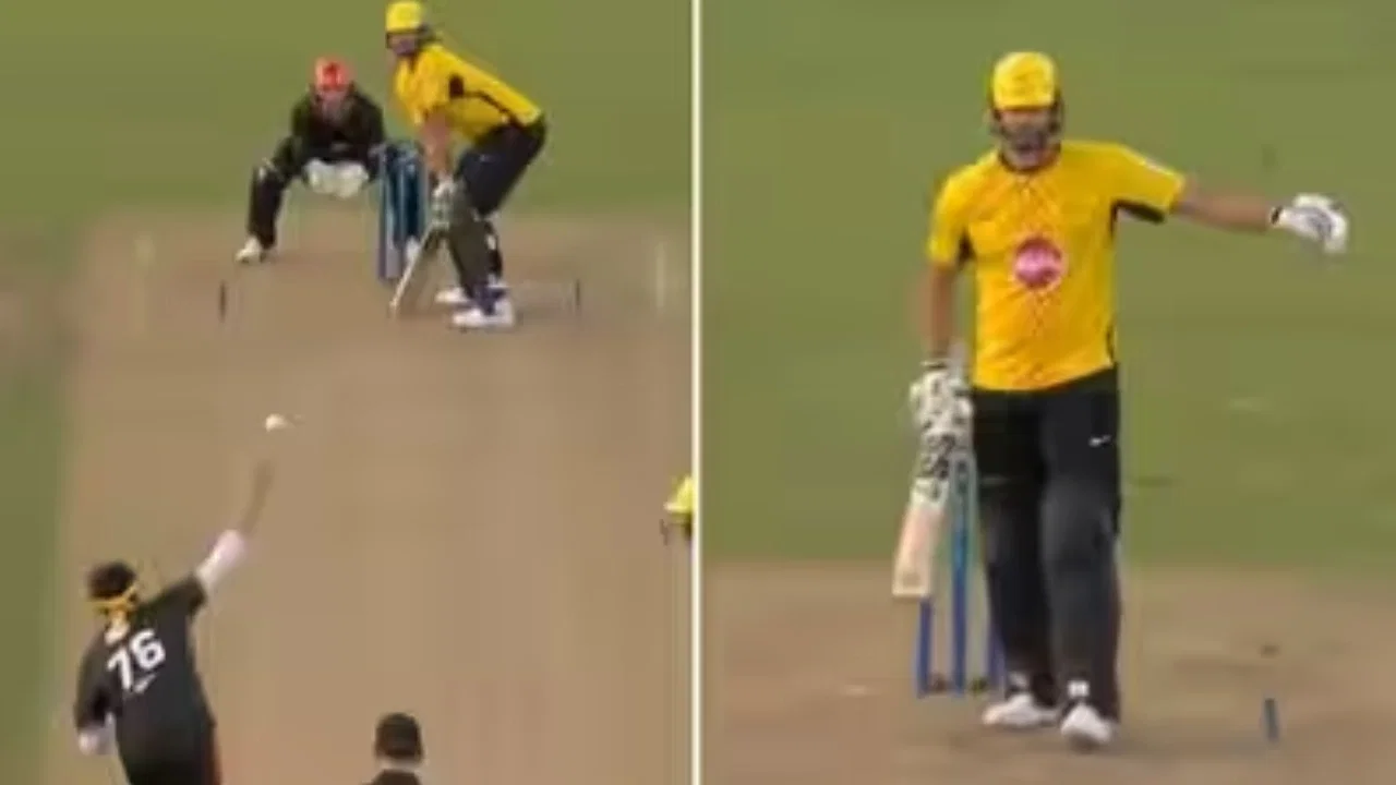 Watch: Tim David visibly frustrated after Usman Tariq dismissal, nearly opts for review