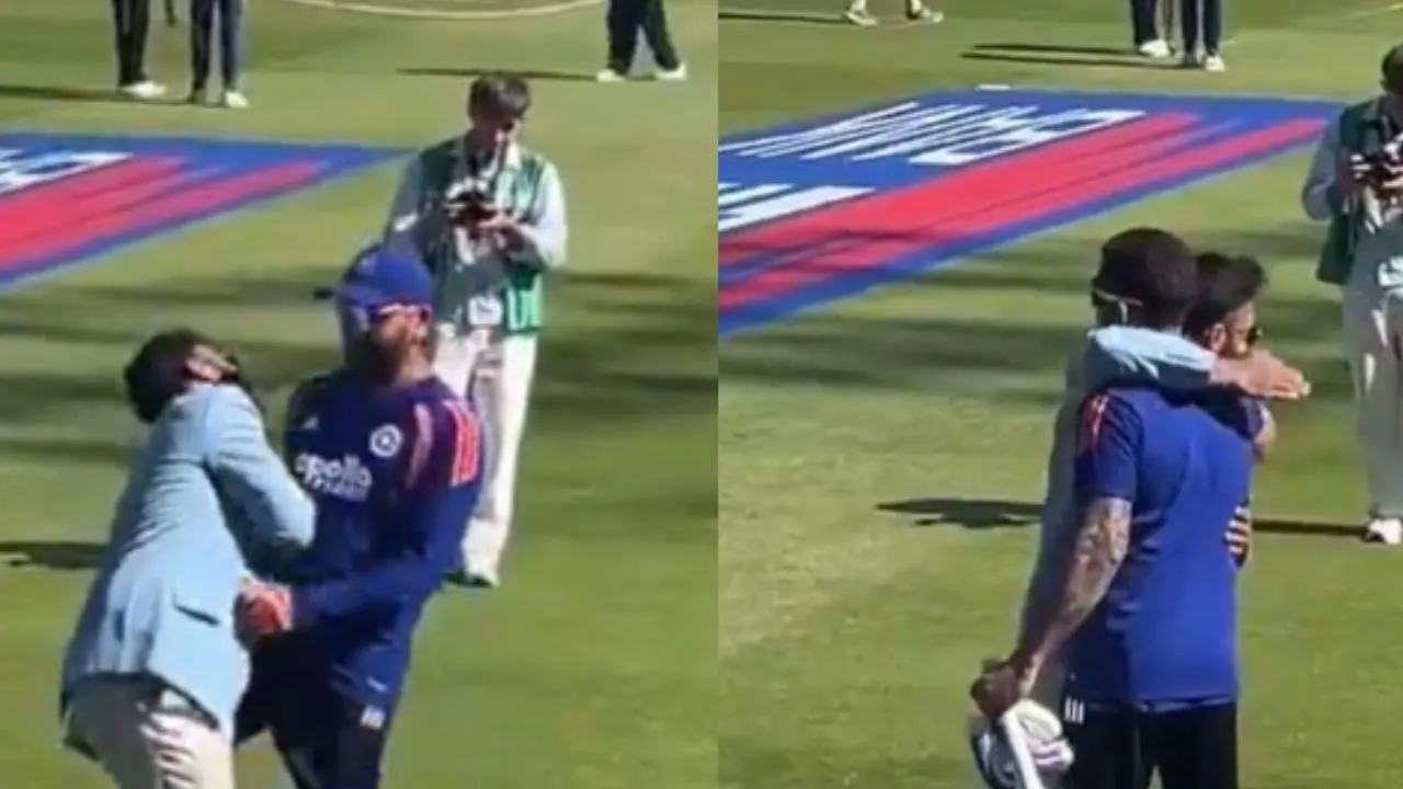 Watch: Rohit Sharma playfully kicks Dinesh Karthik during Edgbaston reunion with Virat Kohli