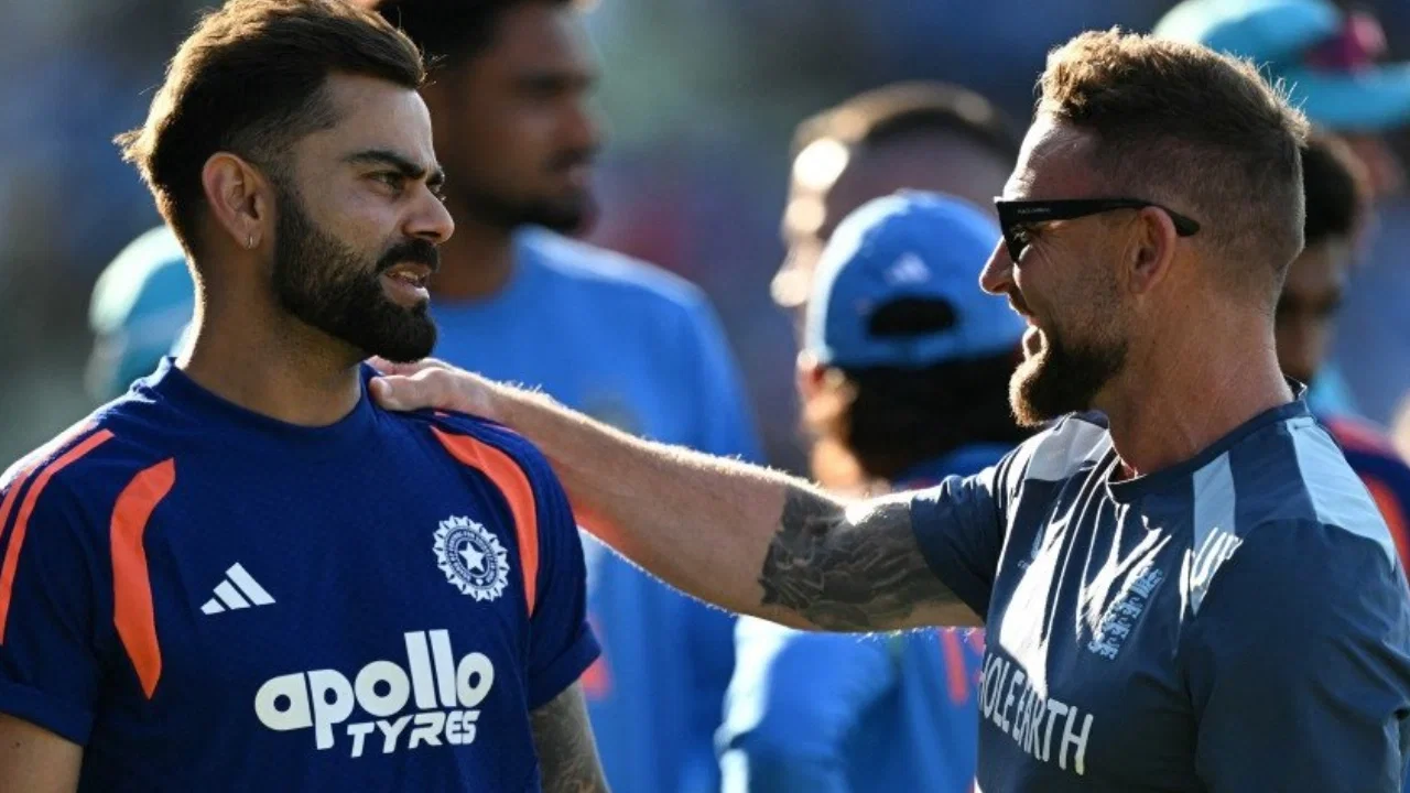 Watch: Virat Kohli engages in lengthy chat with sacked England coach Brendon McCullum after 1st ODI