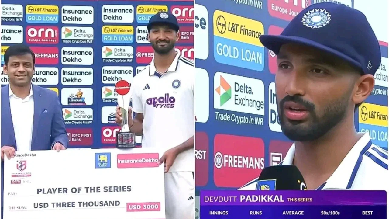 “I am happy”: Devdutt Padikkal opens up after winning Player of the Series award against Sri Lanka