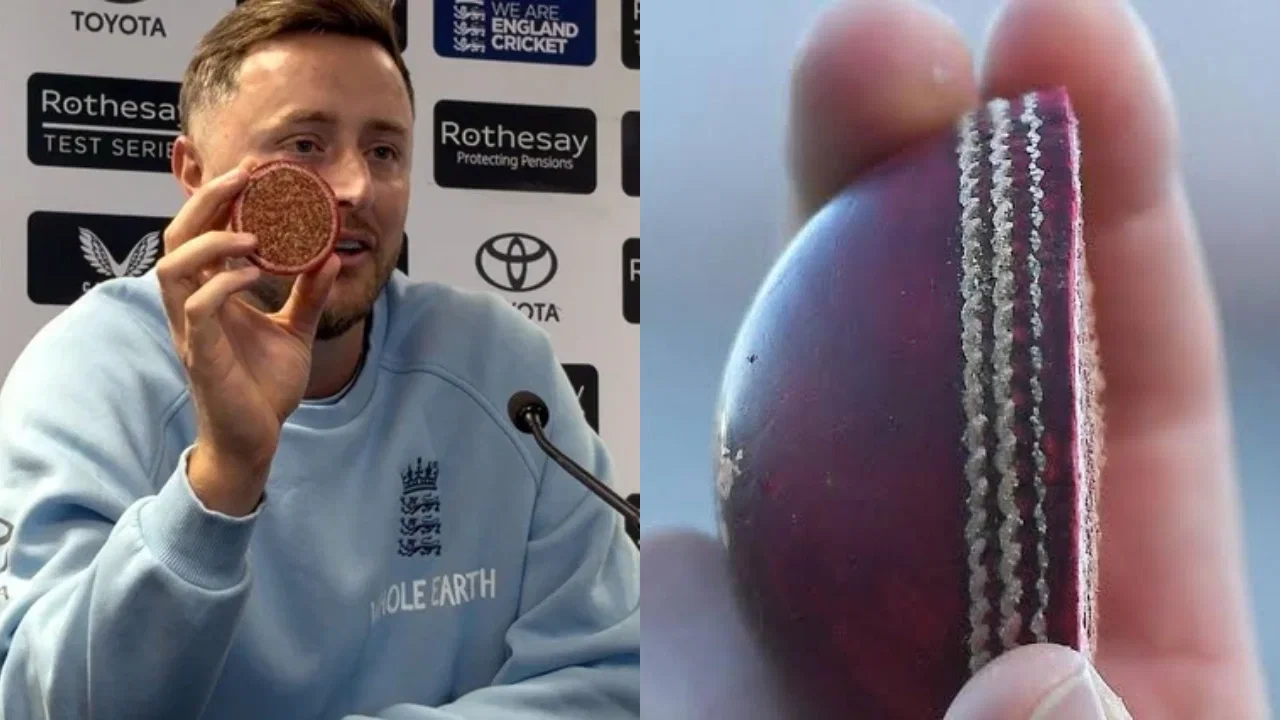 Rare Test moment: Match ball cut in half for Ollie Robinson and Josh Tongue