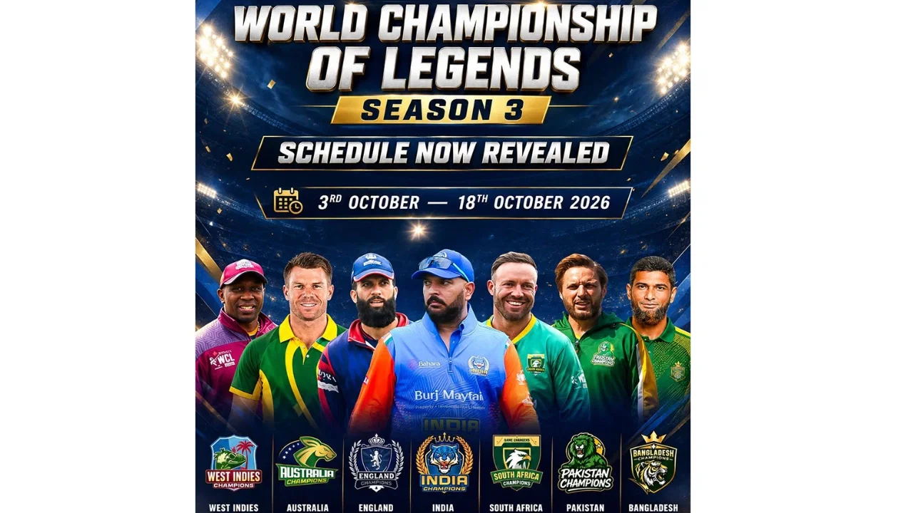 World Championship of Legends Season 3 schedule announced: David Warner, AB de Villiers set for comeback
