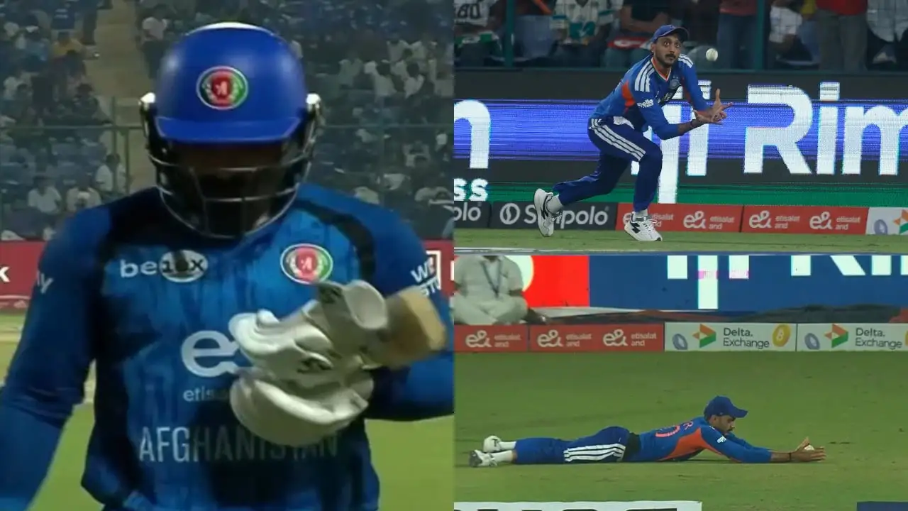 Axar Patel pulls off sensational catch to dismiss Rashid Khan in 2nd T20I